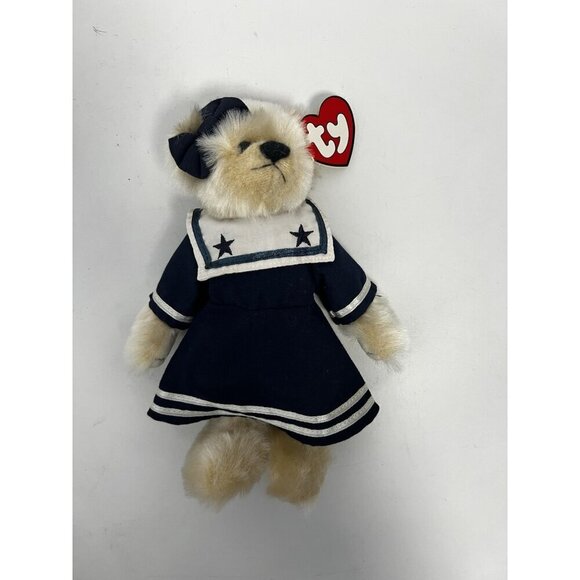 TY Attic Treasures "Breezy" 1993 Jointed Boating  Girl Bear   "Ahoy Mate !" NWT - Picture 10 of 11